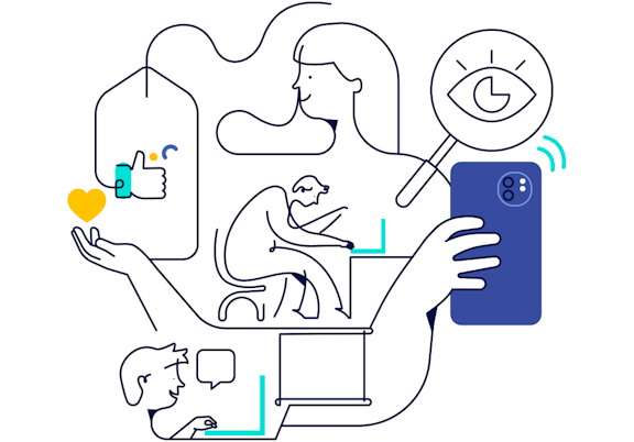 Illustration of media company